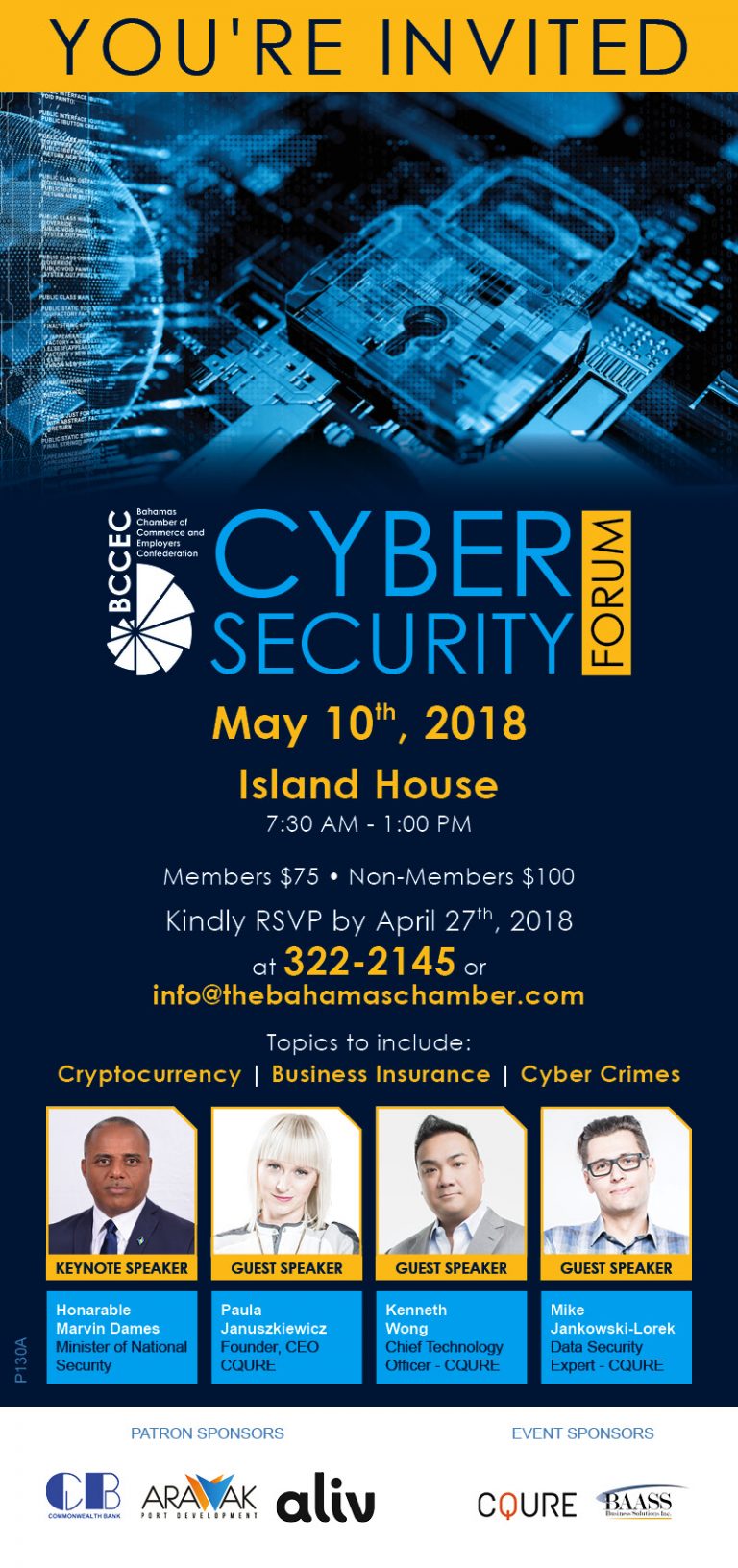 Cyber Security Forum Flyer Buying from the Bahamas
