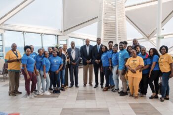STEM for Oceans students with Royal Caribbean execs and govt officials