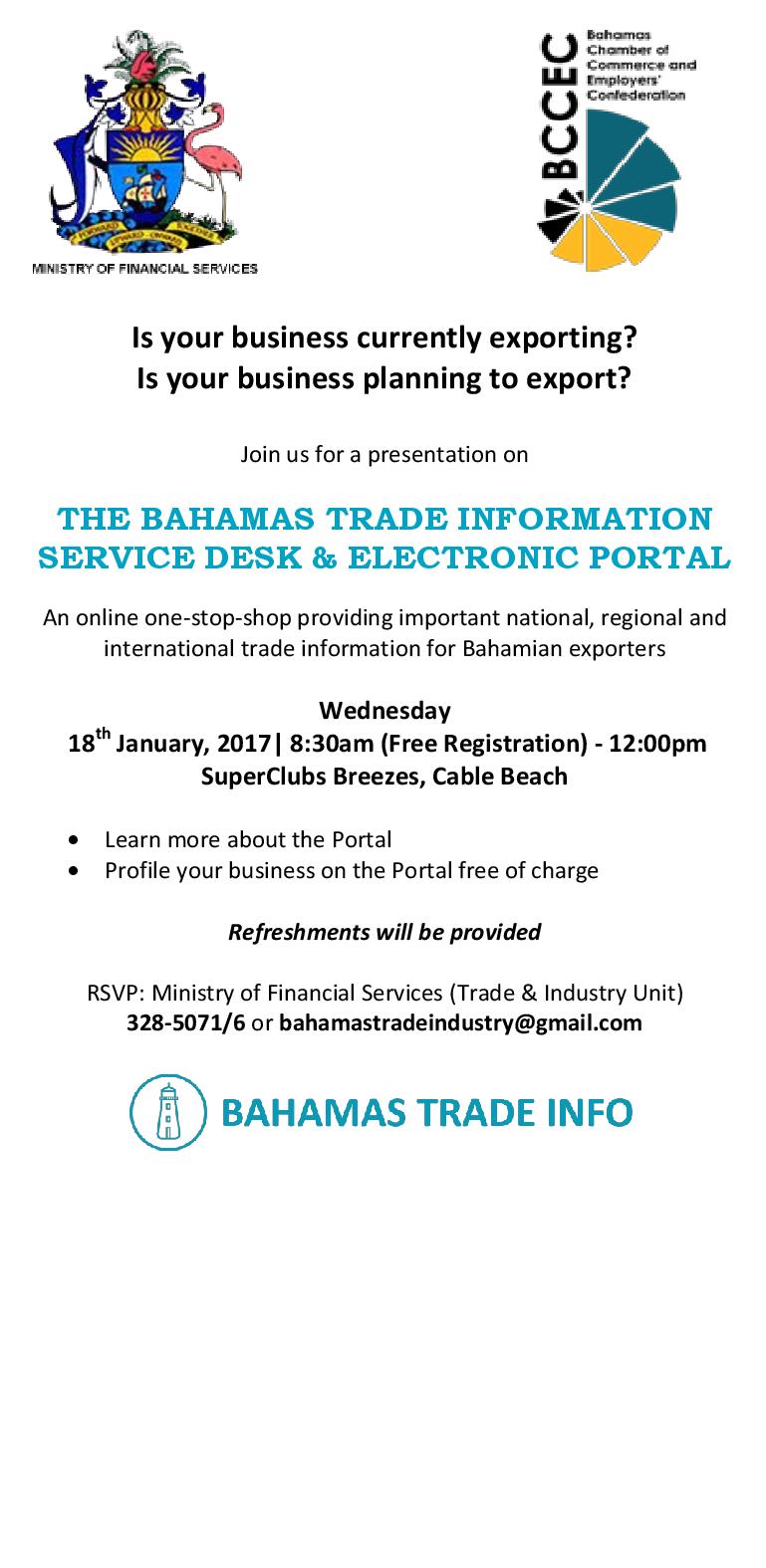 Financial Services and Chamber of Commerce introduce Exporters to Trade Portal