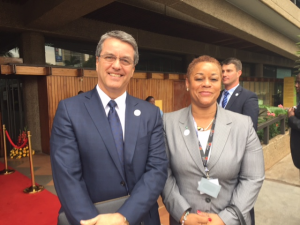 Minister Strachan with WTO DG Roberto Azevêdo