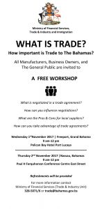 Ministry of Financial Services General Trade Workshop
