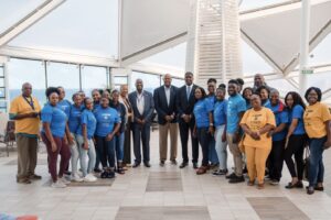 STEM for Oceans students with Royal Caribbean execs and govt officials
