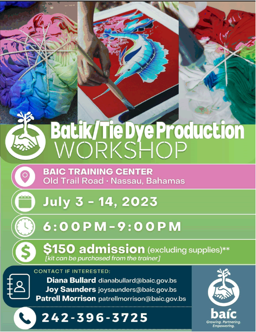 BAIC Batik/Tie Dye Production Bahamas Trade Info